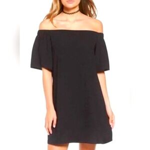 Nordstrom BP off the shoulder sheath dress.  Flutter sleeves. Best LBD